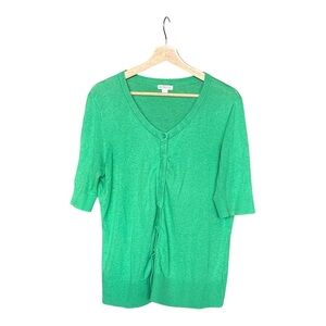 Merona Kelly Green Short Sleeve Cardigan